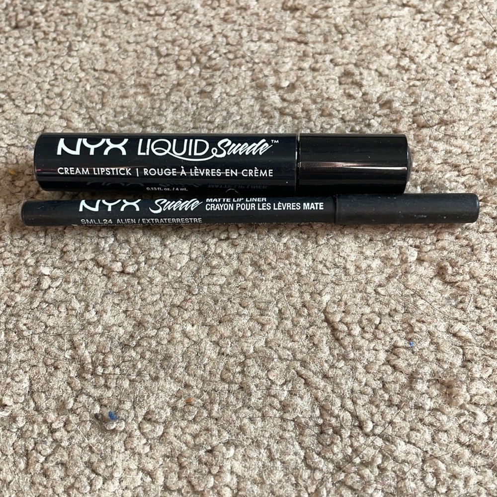 NYX suede cream lipstick and lip liner